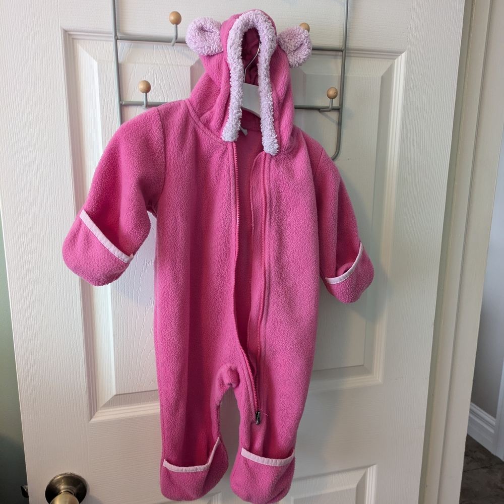 Pink Fleece Kids One Piece